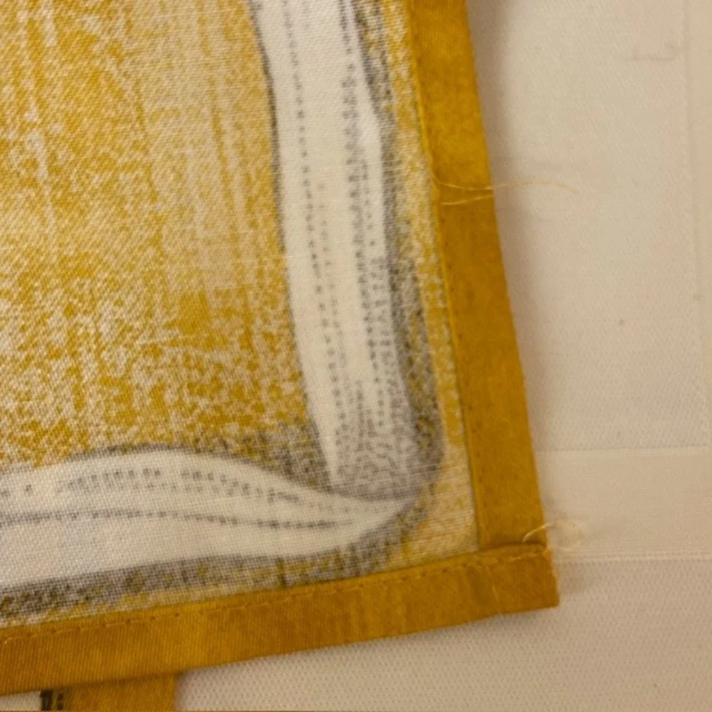 Pierre Frey Paris Mustard Yellow Cotton Napkins Set of 4 Made in France 19.5in
